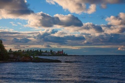 dusk over Eagle Harbor