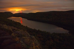 Lake of the Clouds by moonlight