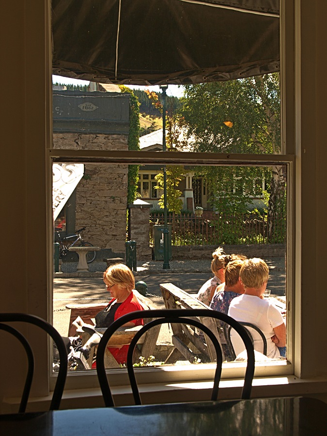 View into street from where I had my 'flat white' coffee in Clyde