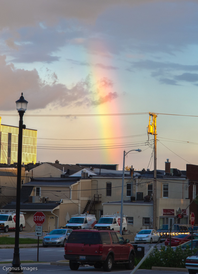 Rainbow At Sunset