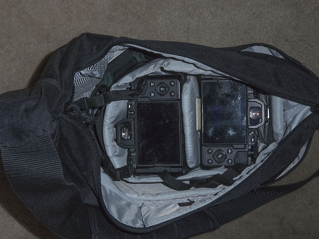 Lowepro Passport Sling III with two E-M5 IIs