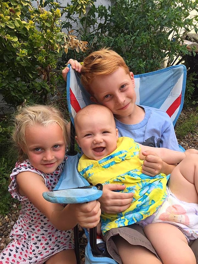 Emma with Cooper and Emilia