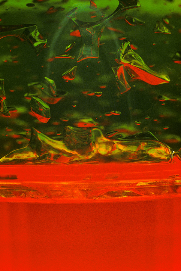 a view in reds and greens.