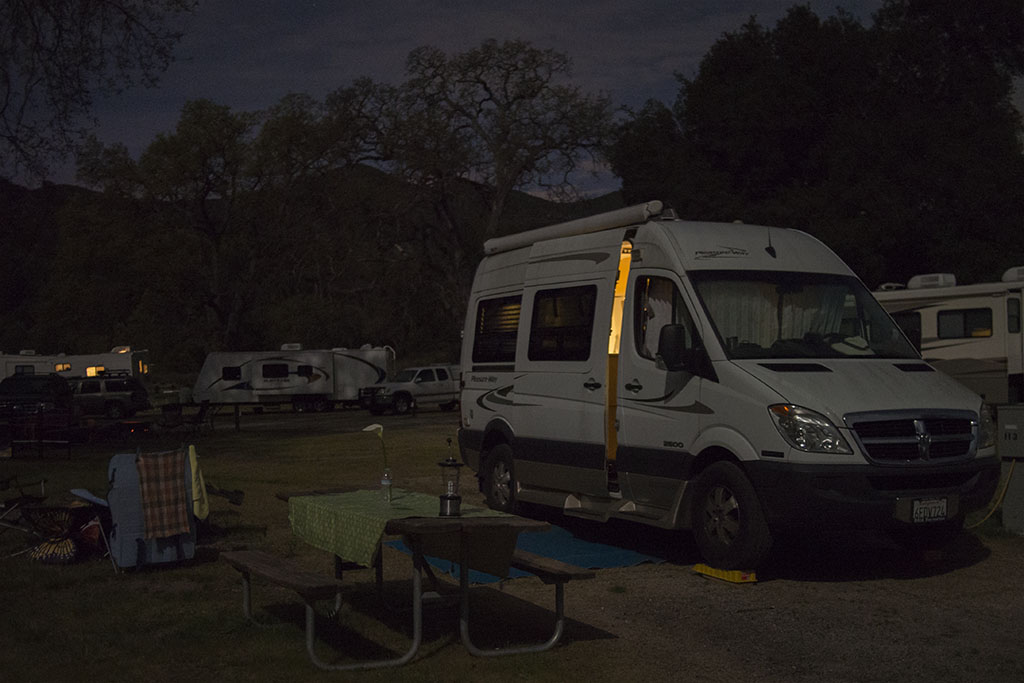 Our Camp by Moonlight