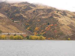 Hills behind Lake Dunstan.