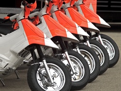 Pretty Little Scooters All In A Row.